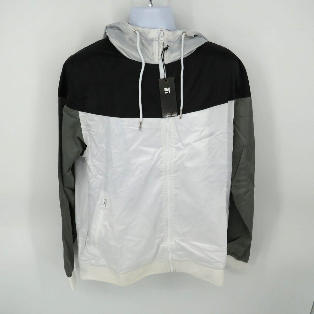 Standard Issue Color Block Men's Nylon Hooded Jacket XL NWT $98